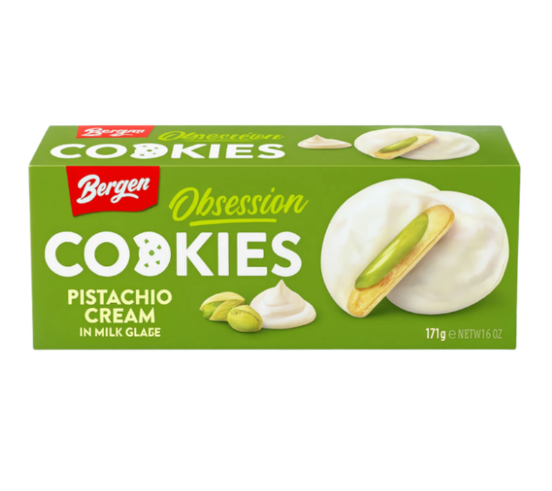 BERGEN Keks mit Pistaziencreme und Milchglasur 128 g