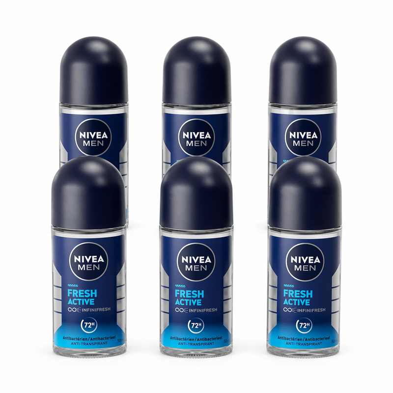 NIVEA Men Deo Roll-on - Fresh Active 50 ml (6-Pack)