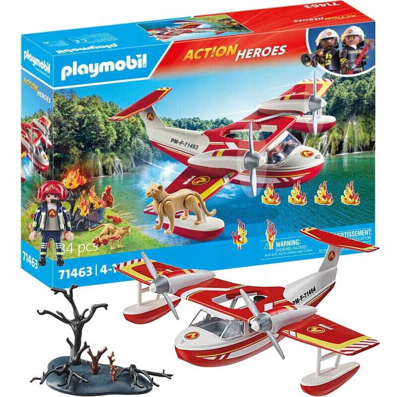 PLAYMOBIL 71463 Feuerwehrflugzeug mit Löschfunktion