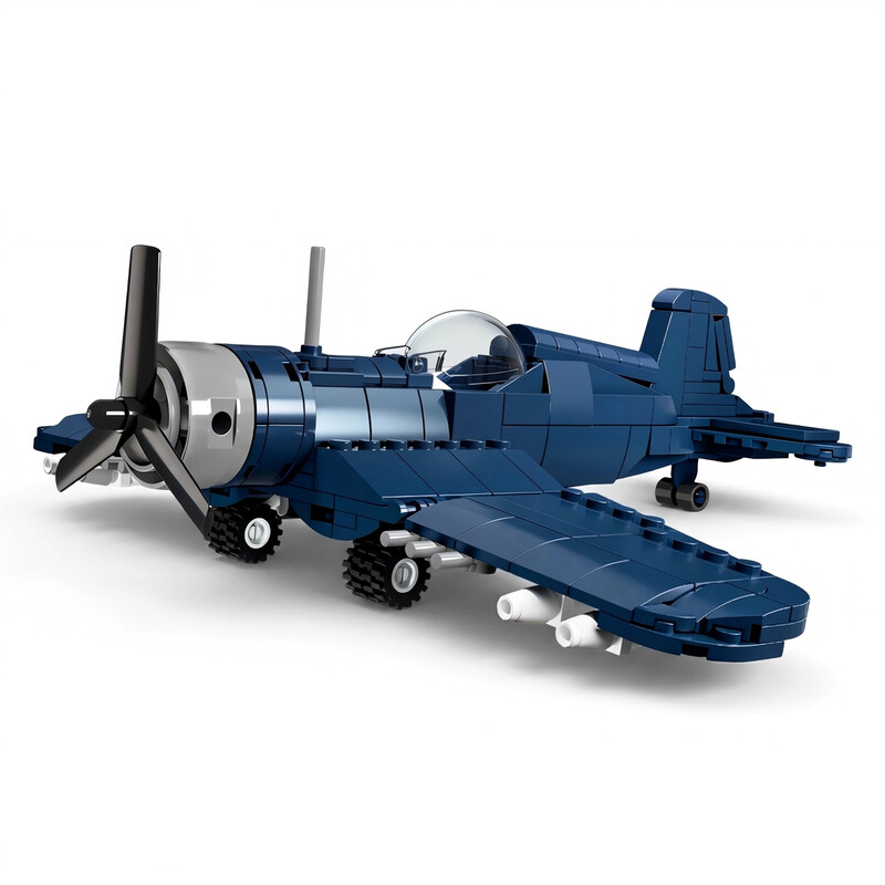 CAYI bouwstenen speelgoedset F4U-4 CORSAIR vliegtuig 318 stuks ABS voor hobbybouwers
