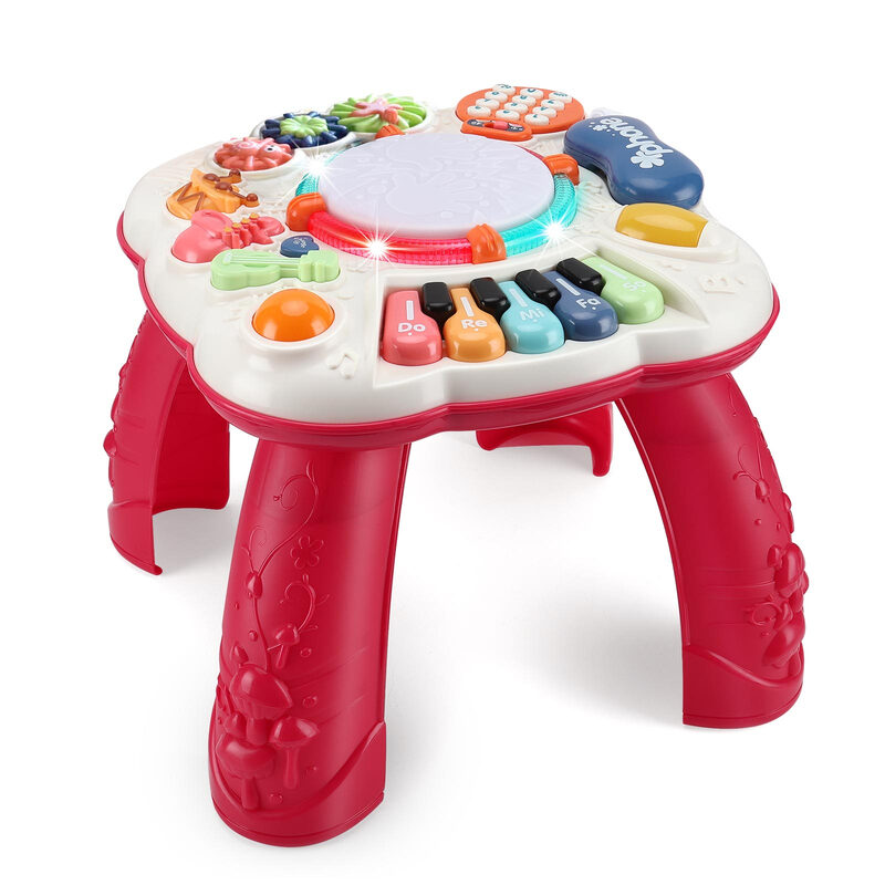 6 12 18 Monate Babyspielzeug, musikalisches Aktivitätstisch für 1-3-Jährige - Kleinkind-Lernspielzeug, sensorisches Spielzentrum für die frühe Entwicklung - Geburtstags- und Weihnachtsgeschenk für Jungen und Mädchen