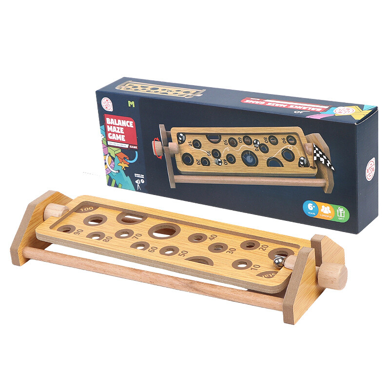MIMI Holz Tisch Balance Ball Spiel Geschenk für Kinder Erwachsene