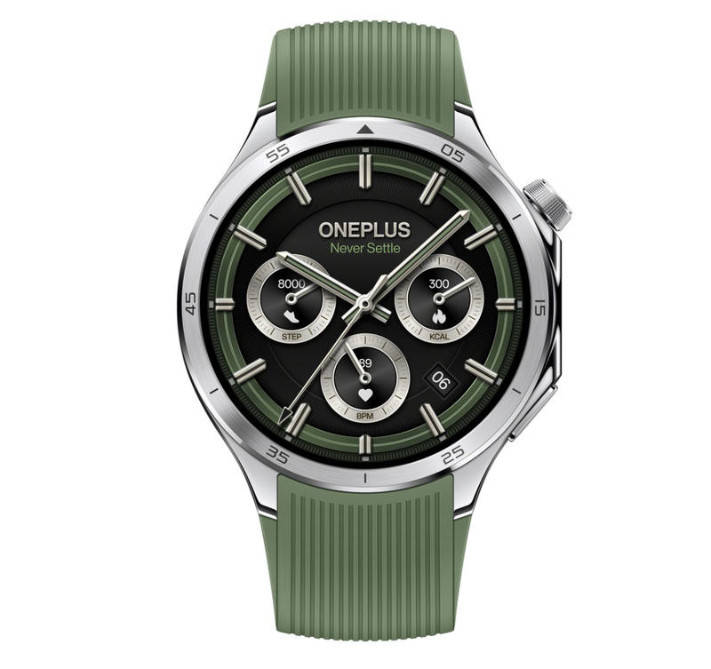 OnePlus Watch 3,46 mm, zilver (groen)