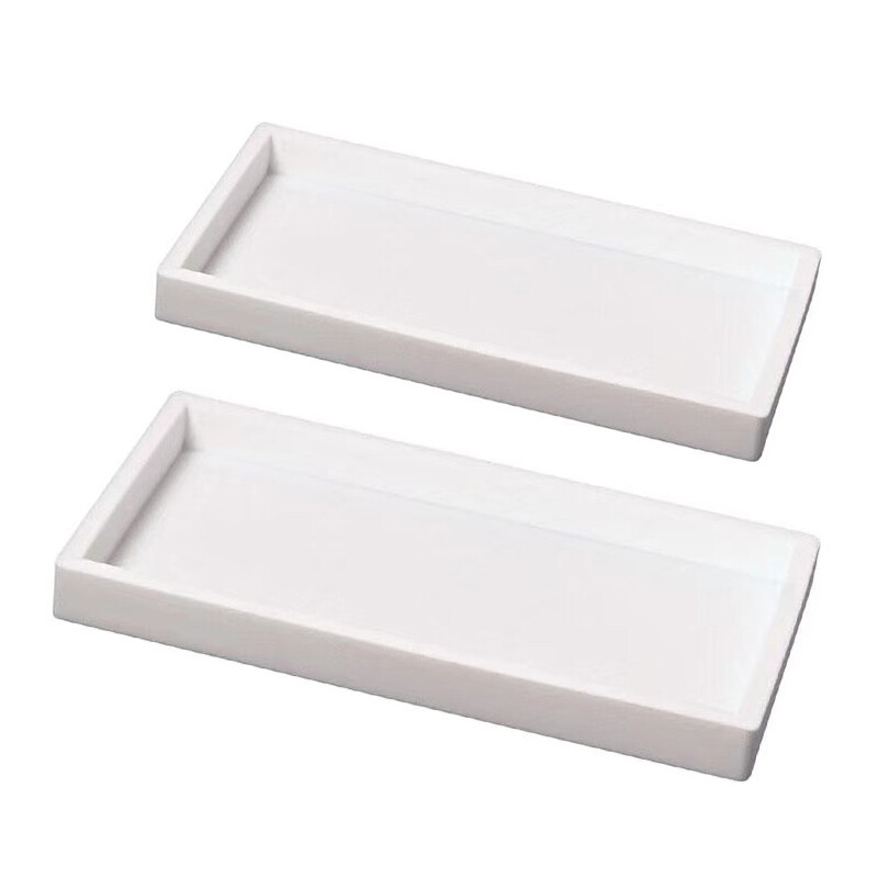 JORDAN&JUDY 2-pack witte siliconen badkamertray in scan-design, toiletartikelen-organizer