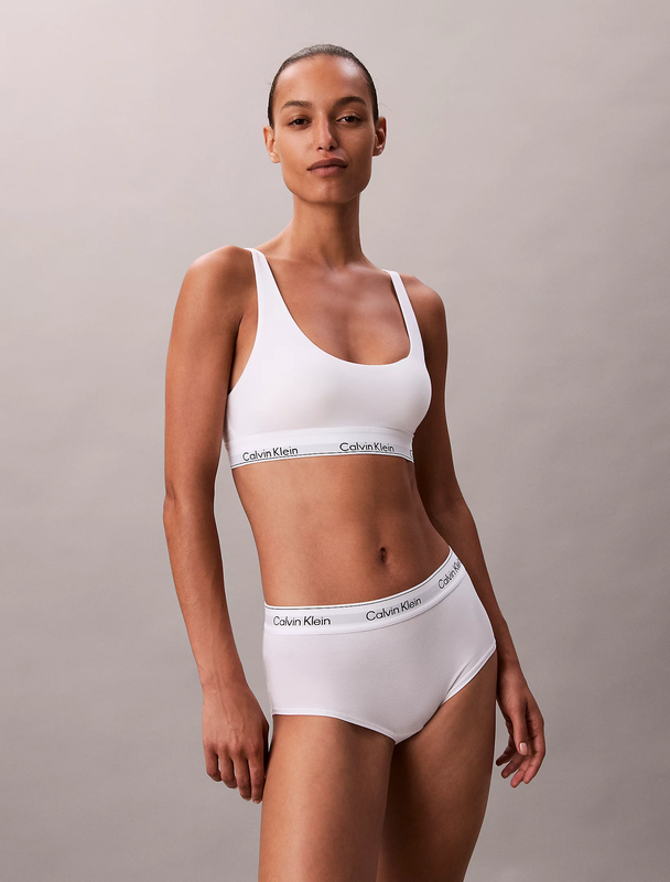 Calvin Klein Icon Cotton Modal Lightly Lined Bralette - White