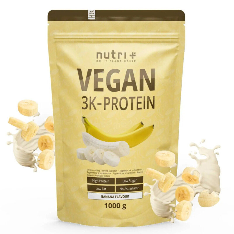 Nutri+ 3K Proteinpulver Vegan 1 kg Banane