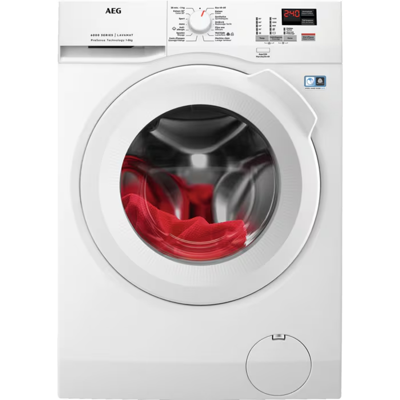 AEG LF61R840 Wasmachine – 6000-serie – ProSense – 8 kg – 1400 rpm – Anti-allergie stoom – Inverter Motor+ – Energieklasse A – Wit