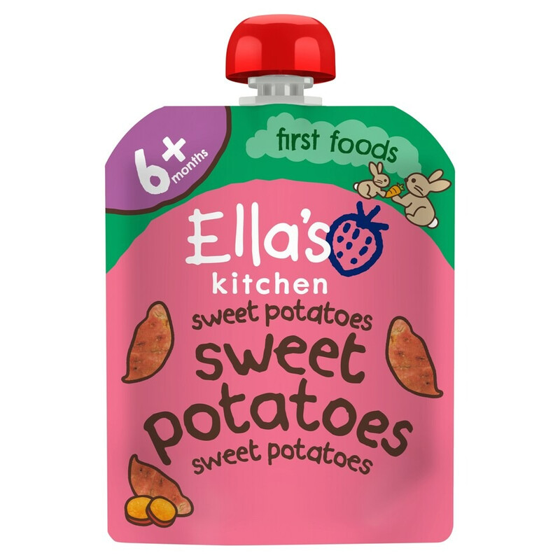 Ella's Kitchen Baby Prepared Meals: Stage 1 Sweet Potatoes Organic Puree Pouch for Infants 6+ Months, 70g