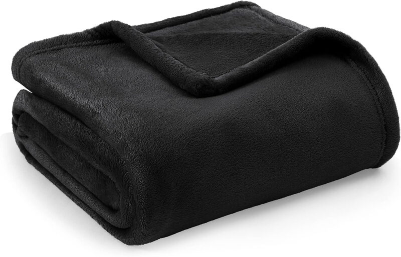 Flannel Blanket-Solid Black150x200cm*1pcs100%Polyester
