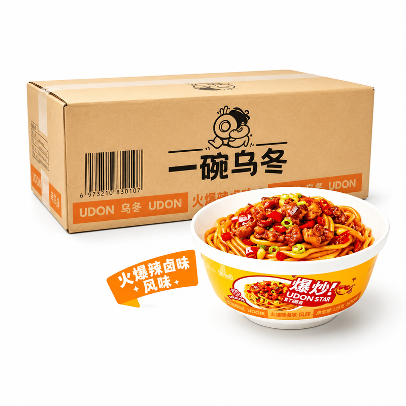 Yi Wan Udon Stir-Fried Udon - Spicy Braised Flavor 240g x 12 (Full Case)