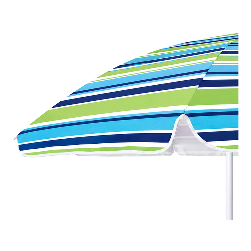 Gestreifter Sonnenschirm 180 cm 140 g silberbeschichtetes Polyester Dunkelblau/Dunkelgrün zweifarbig gemischte Packung