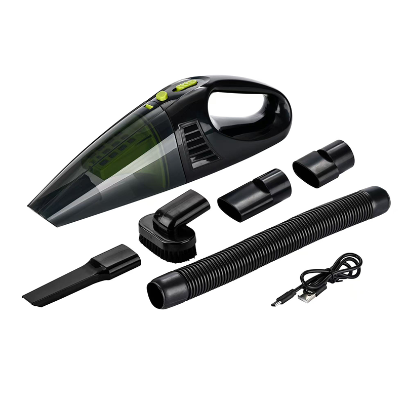 ATSHARK A-016 Stofzuiger—Draagbare stofzuiger, kleine draagbare autostofzuiger (draadloos) 1800 mAh*2, ABS-materiaal, 1 stuk, zwart