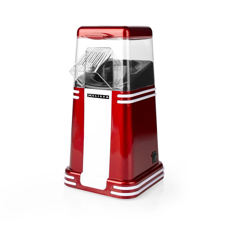 MELISSA Popcorn Maker | 60 g | 1200 W | 2–4 min | Hetelucht | Rood/Wit