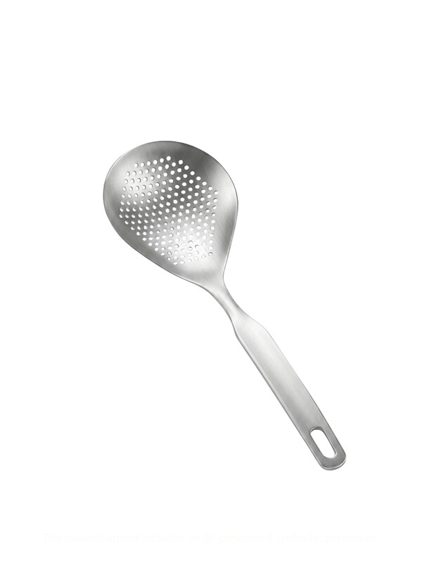 PURECOOK Spatel- & Löffel-Serie | 304er Edelstahl | Langer Griff, großer Schaumlöffel