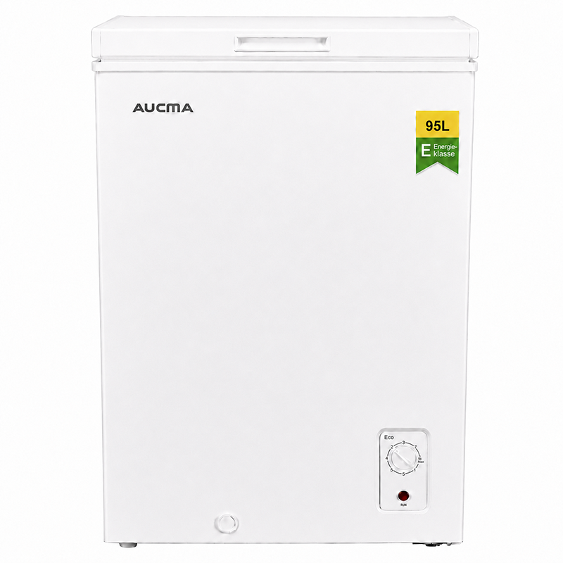 AUCMA 95 L wandelbarer Gefrierwagen, umschaltbarer Kühlschrank & Gefrierschrank, Mini-Tiefkühlschrank mit oben offener Tür, Energieklasse E, leiser Betrieb, 7-Stufen-Thermostat, herausnehmbarer Korb & Abtauablauf, geeignet für Haus, Wohnung & Garage
