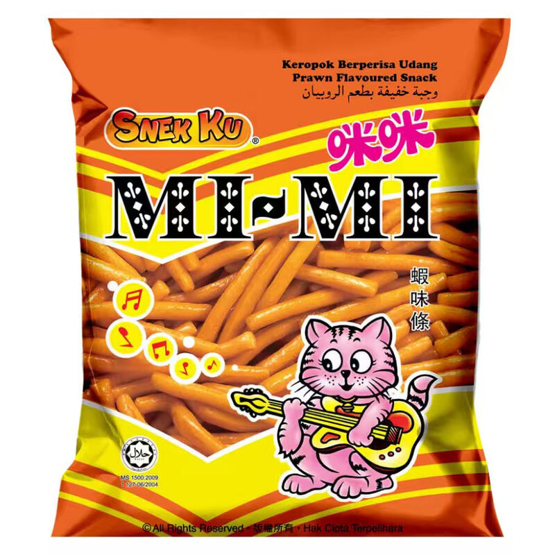 Snekku Mimi Prawn Shrimp Snack, 80g Bag