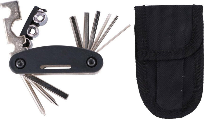 Dunlop Multifunctioneel fiets gereedschap - 15 functies, zwart, 4,5 x 9 cm