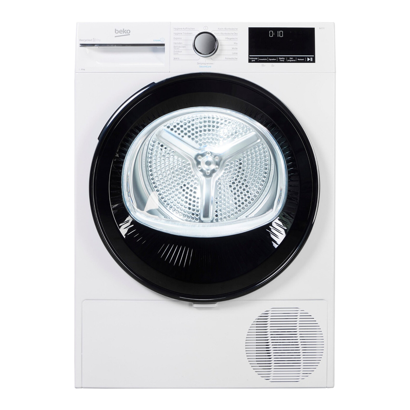 Beko B3TO82C9W Wärmepumpentrockner, 8 kg Fassungsvermögen, weiß [Energieeffizienzklasse C]