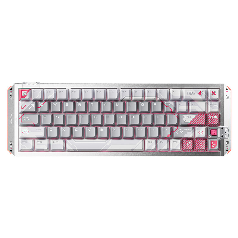 FLASH 68HE Series Magnetic Switch Wired Keyboard (Knight Silver, Tianba Switch) - Ful