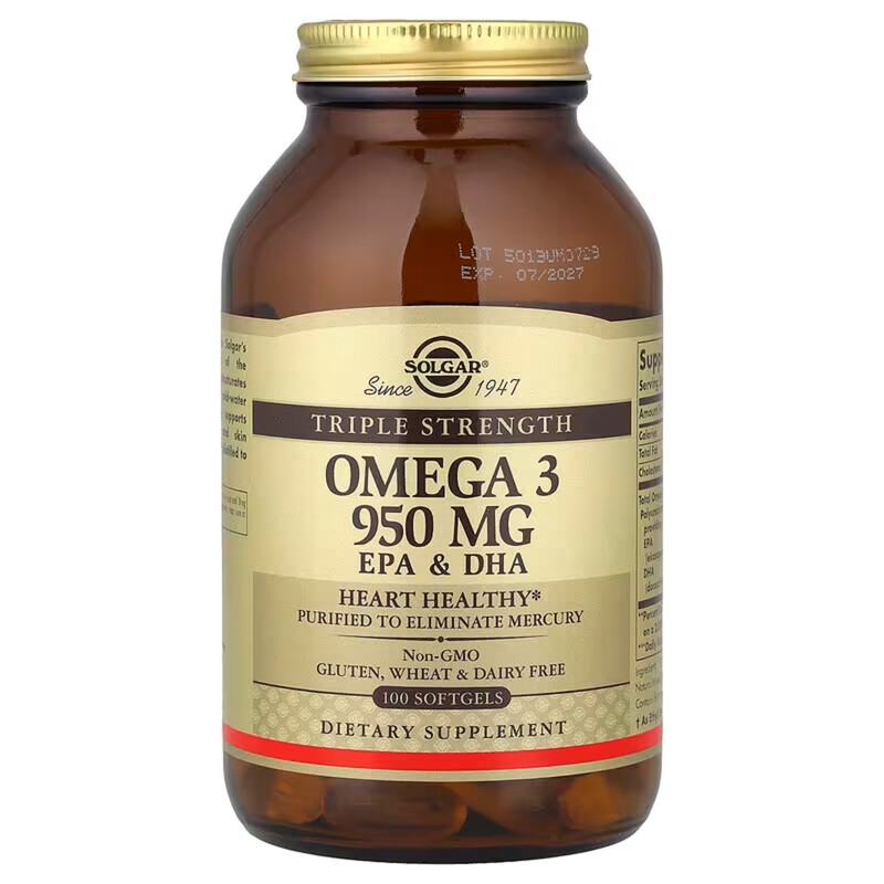 Solgar Triple Strength OMEGA-3 950mg 100 Softgels