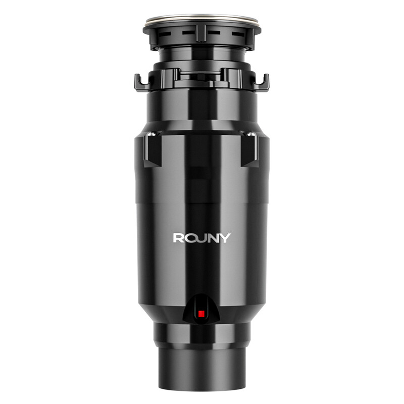 ROUNY Food Waste Disposer, 1/2 PK continue voedingsafvoer met roestvrijstalen maalsysteem, geluidsreductie, eenvoudige montage voor afvoer van de keukenspoelbak, Z3