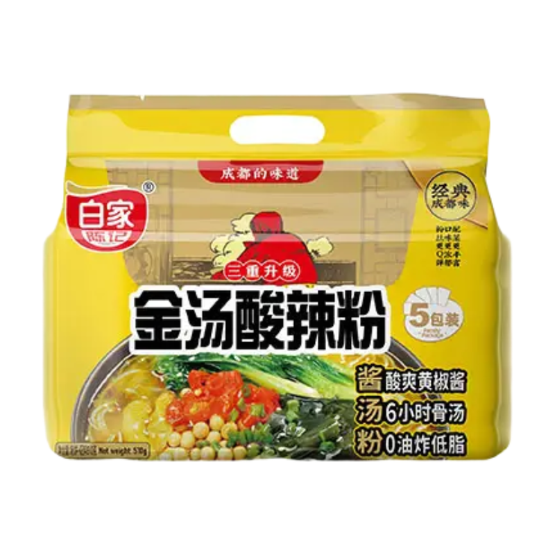 Bai Jia Baijia Instant Vermicelli Sour Soup 5Pcs 510G