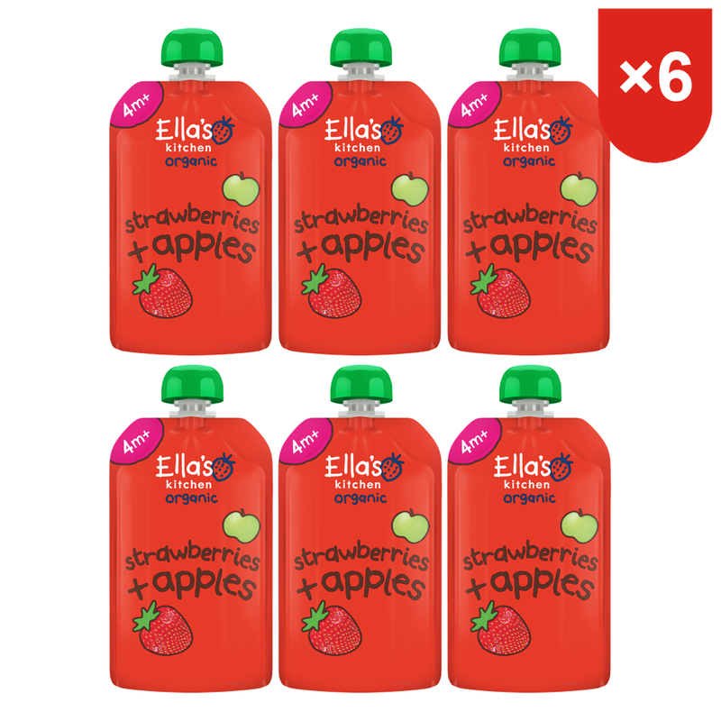 Ella's Kitchen 4+M Fraise + pommes 120 g * 6