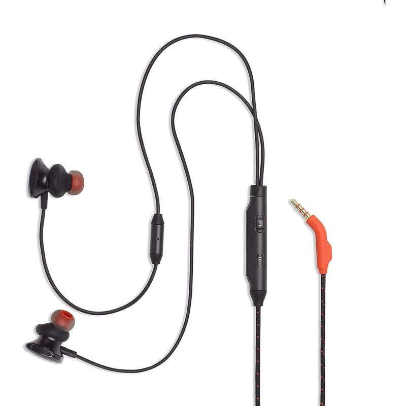 JBL QUANTUM 50, kabelgebundene Gaming-In-Ear-Kopfhörer mit 3,5-mm-Kabel und In-Line-Kontrollen, Schwarz