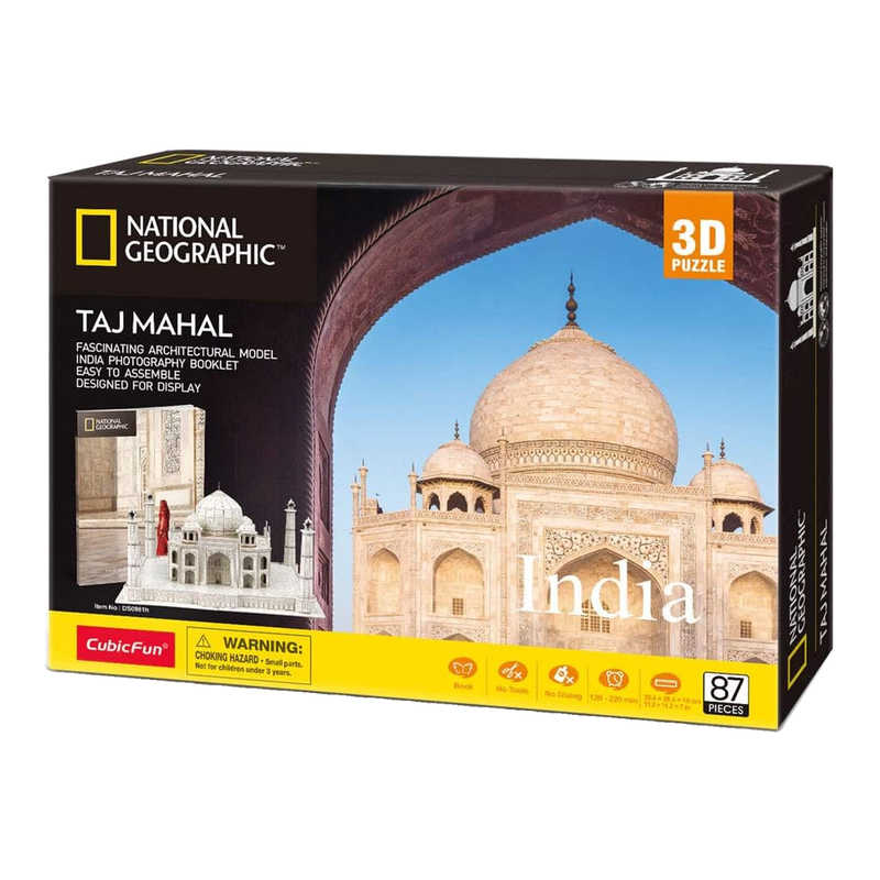 CUBIC FUN National Geographic 3D Puzzel Taj Mahal - 87 stuks