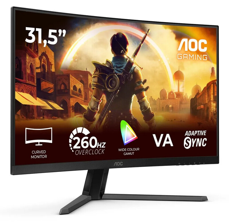 AOC Gaming C32G42ZE 31,5 Zoll Curved Full HD VA Monitor, 260Hz, 0,3ms MPRT, HDR10, FreeSync Premium