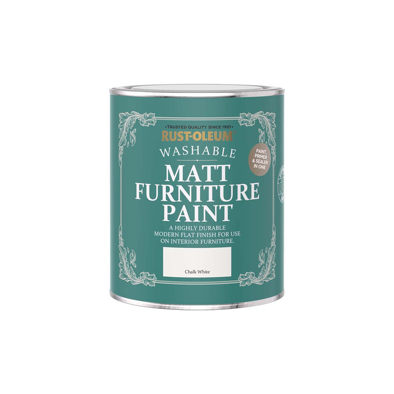 Rust-Oleum Matt Furniture Paint Chalk White 750Ml