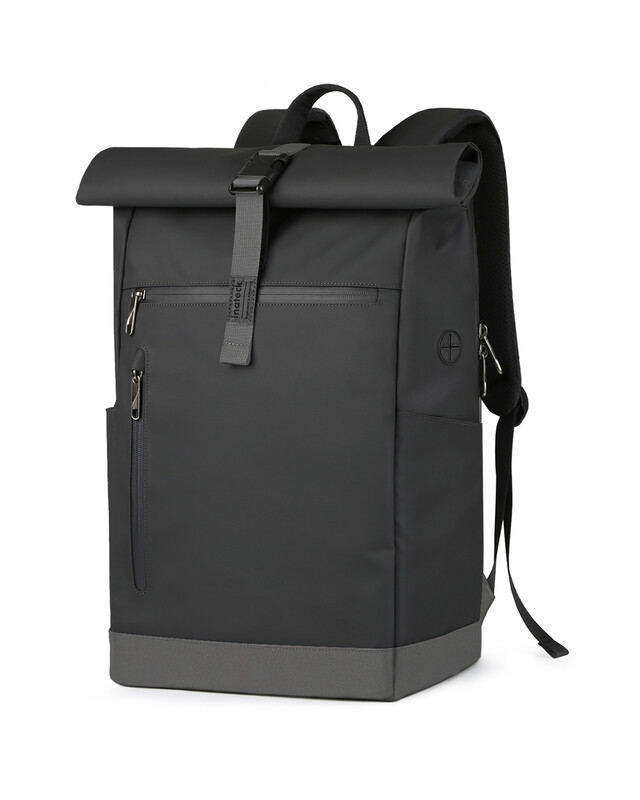Inateck RollTop Rucksack Herren Damen 25 L - 30 L Fahrradrucksack Laptoprucksack Schulrucksack für Universität Fahrrad Freizeit Job Sport Reisen Radfahren Stilvoller Tagesrucksack mit 17 Zoll Laptopfach, BP01003BK
