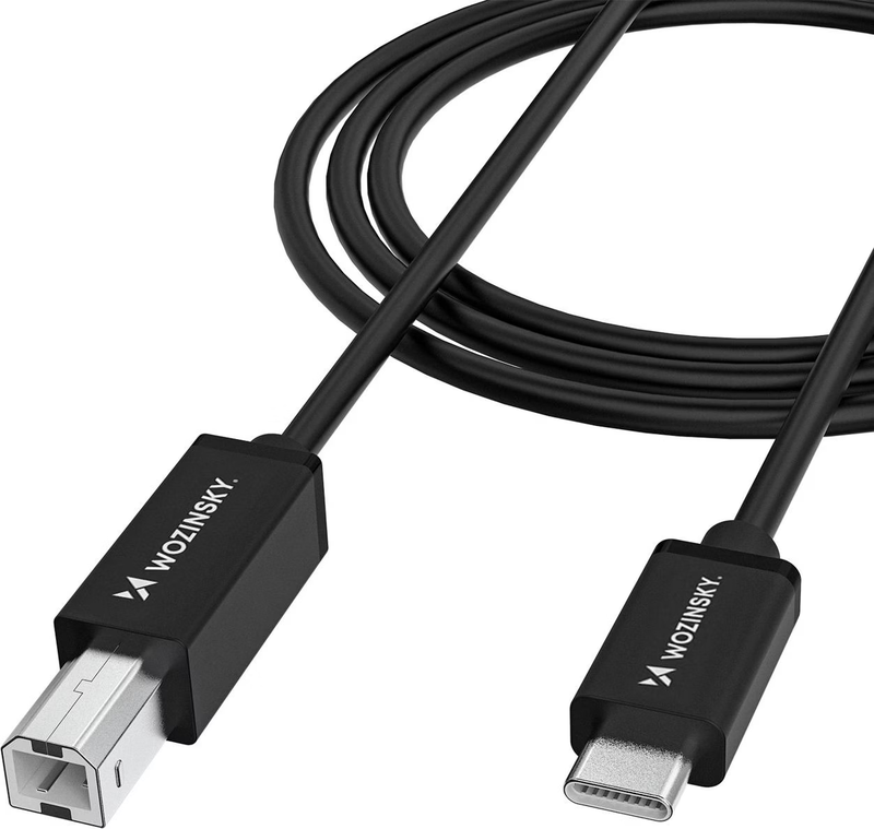 Wozinsky WKDDY1S USB-B - USB-C Kabel 1m - Schwarz