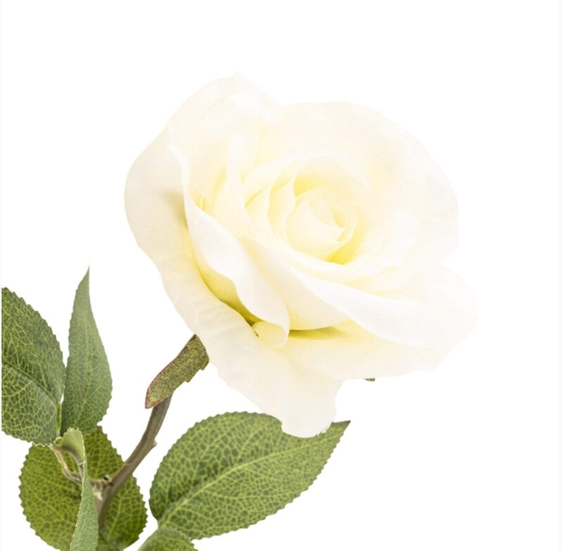 Candlelight Peach Artificial Rose Flower Stem 54Cm
