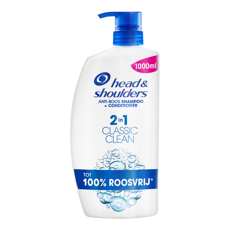 Head&Shoulders Classic 2-in-1 Anti-Roos Shampoo + Conditioner - 1000ml - Pomp