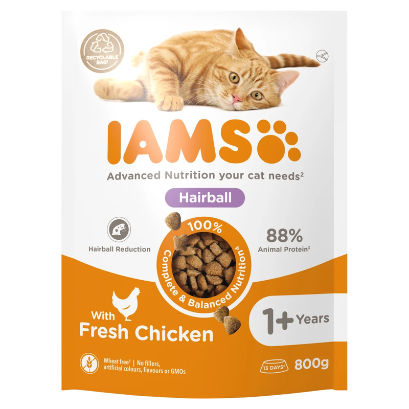 Hairball with Fresh Chicken 1+ Years 800g