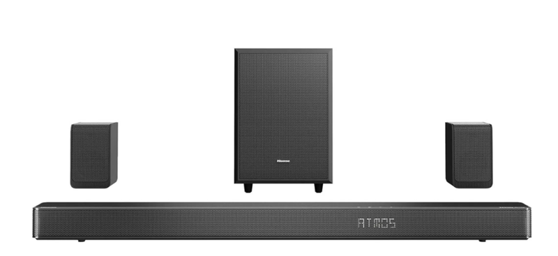 Hisense AX512H 5.1.2-Kanal Dolby Atmos Soundbar mit kabellosem Subwoofer, 500 W, Bluetooth 5.3, HDMI-Passthrough, DTS:X