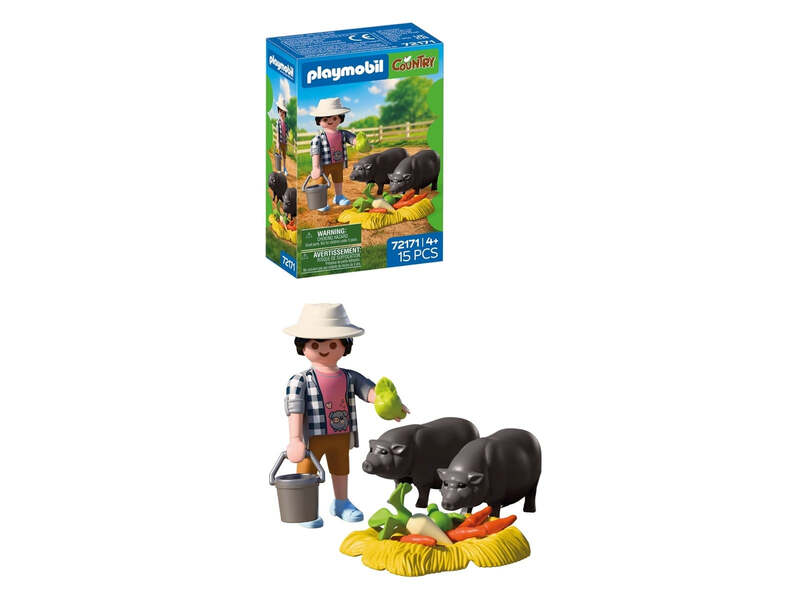 PLAYMOBIL Landwirt mit Hängebauchschwein