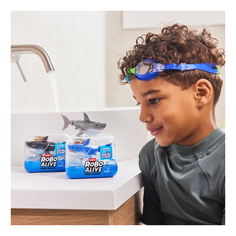 Robo Alive Water Activated Swimming Shark Cube Twin Pack