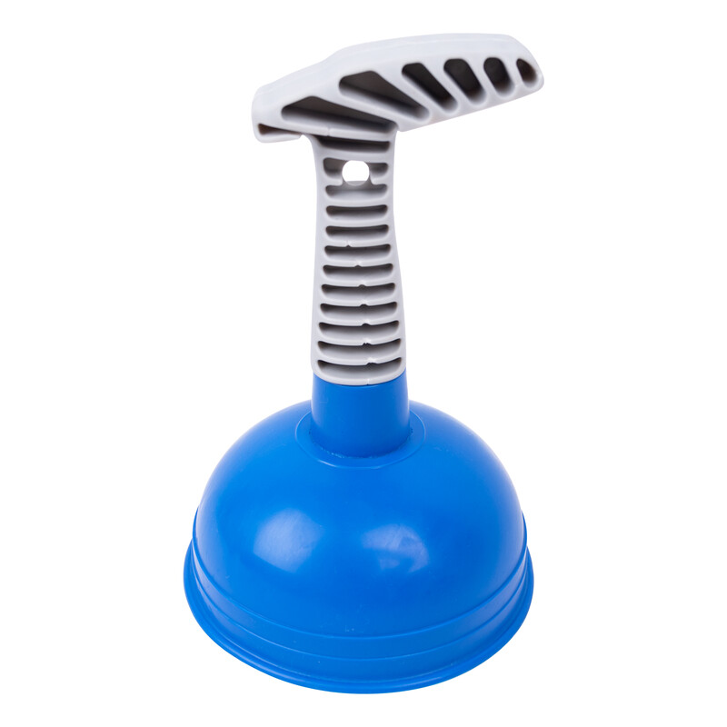 Blue TPR Plunger with 12cm Diameter Head and 12cm Plastic Handle, Durable Suction Too