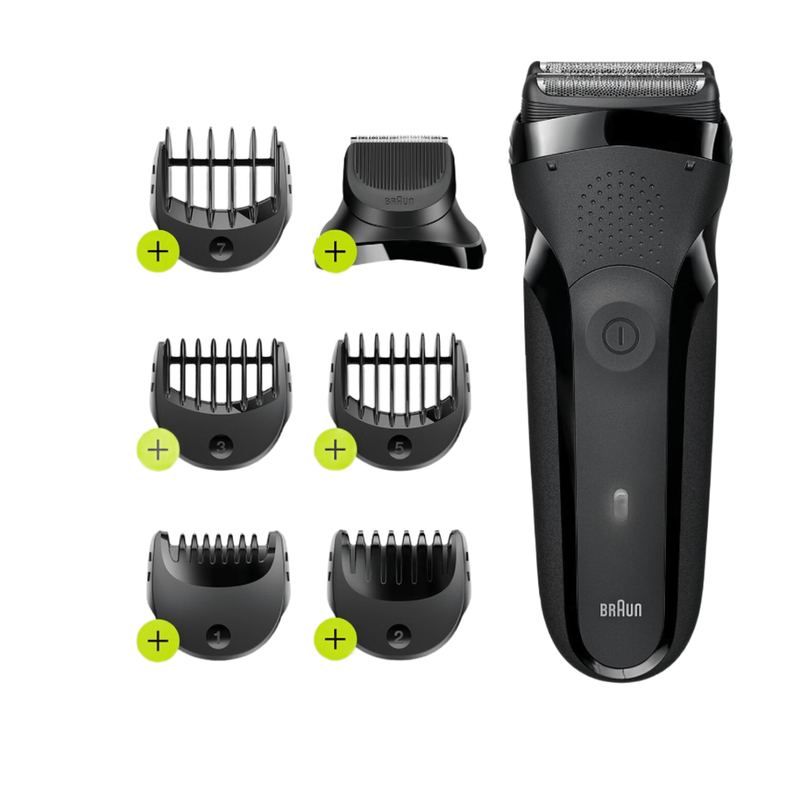 Braun Serie 3 300BT foliescheerapparaat - 1 stuk - 3-in-1 trimmer - nat & droog gebruik - draadloos gebruik