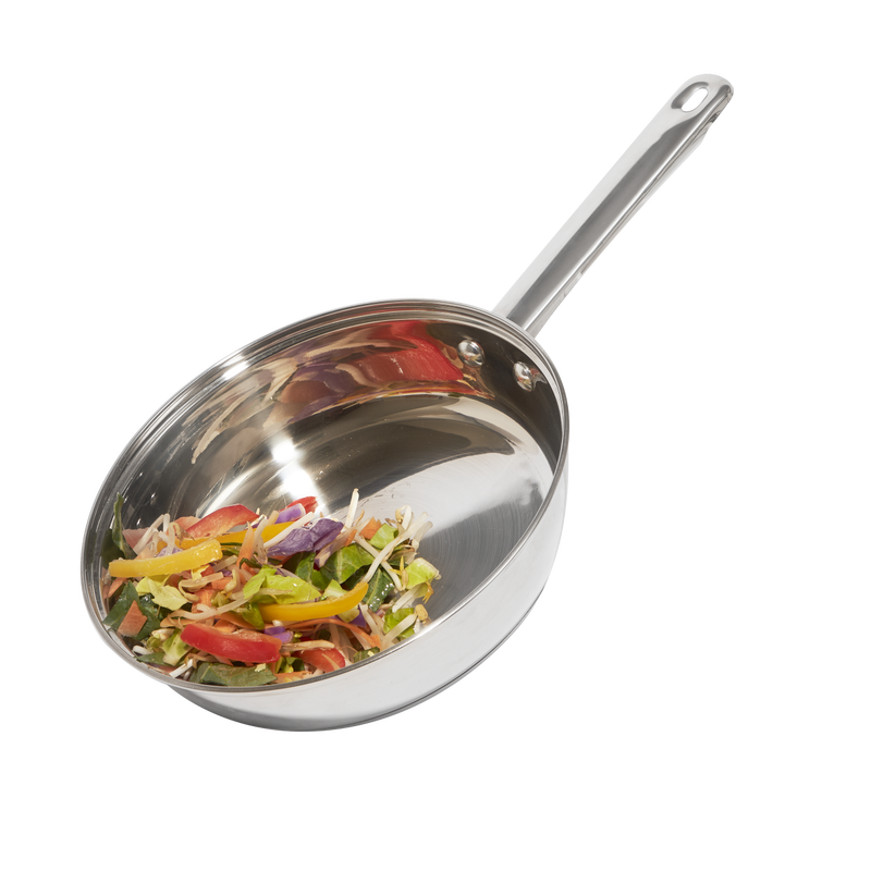 24Cm Essential S/S Frypan With Glass Lid