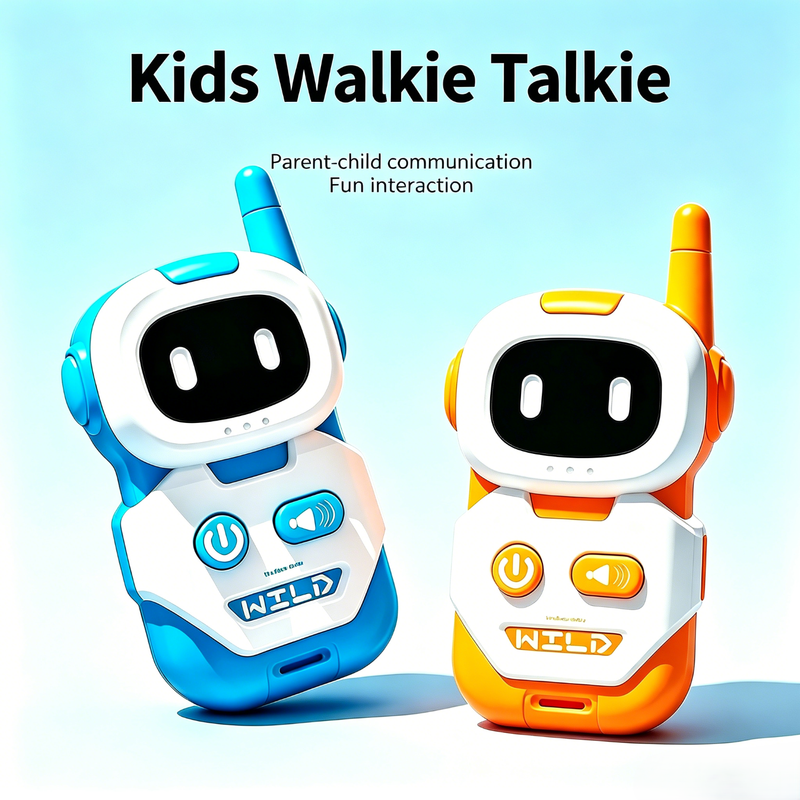 Kinder walkietalkies voor 3-8 jaar - Schattige robotvorm 2-pack met 1000 ft bereik, anti-verliesfunctie, helder geluid &éénknopsbellen - Buitencadeau voor kamperen, wandelen & achtertuinplezier