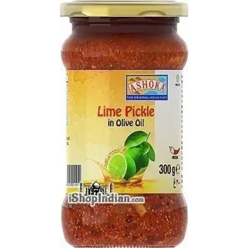 Lime Pickle in Olive Oil | 300g Jar | Tangy & Spicy Indian Condiment
