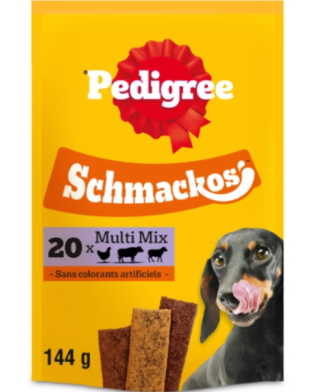 Friandises Pour Chien Récompense Schmackos Mix Pedigree Le Sachet De 20 Pièces