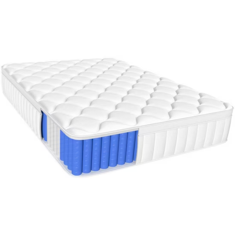 GTIMEX pocketveringmatras, 7-zones matras, ergonomisch, ademend, 25 cm hoog, H3, 9 comfortlagen, maximale belasting tot 150 kg, orthopedische ondersteuning, extra stabiel veerkernsysteem, incl. katoenen hoeslaken