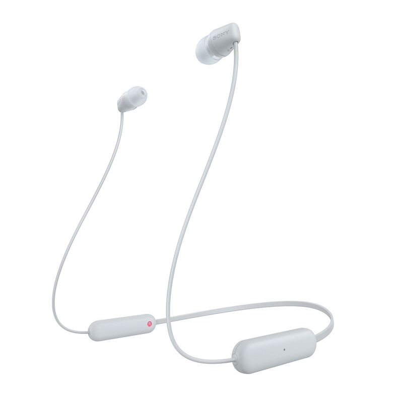 WI-C100 Wireless Neckband Earphones (White)