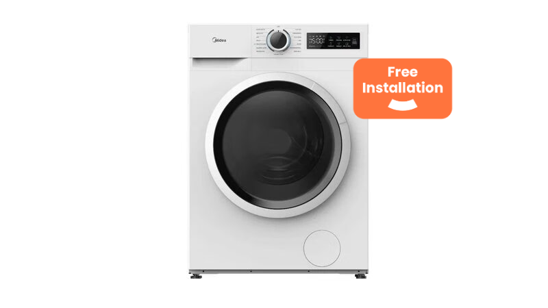 [Free Install] Midea MF110W90BA10/W 9kg 1400rpm Freestanding Washing Machine - White