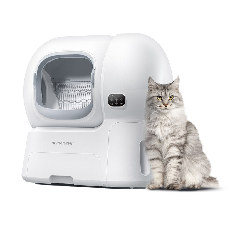 Homerunpet slimme volledig automatische kattenbak CS106, xl (106 l), automatisch bijvullen, veilig anti-beknellingsontwerp, geschikt voor katten van 10 kg en grote katten, ideaal voor ragdolls en maine coons