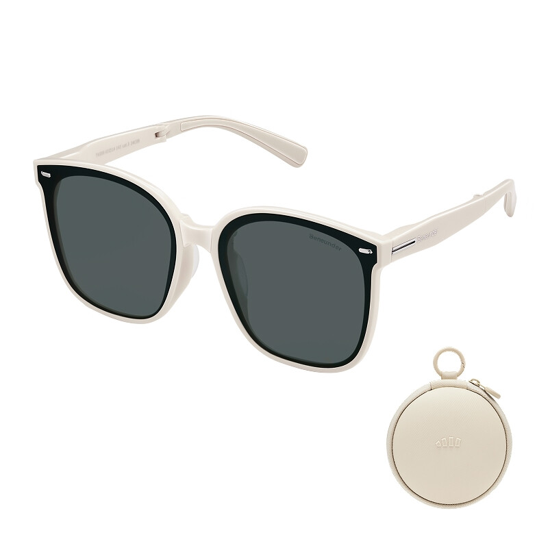 FD421, Oversized Foldable Sunglasses, UV400 & Anti-Glare Lenses, Lightweight Blush Fr